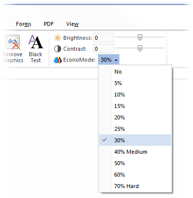 Ink Saving Mode Settings